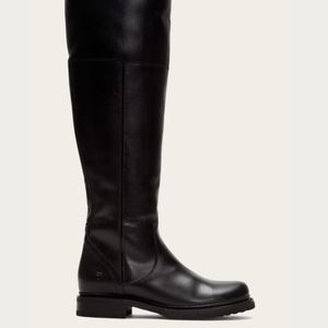 Frye Size 8 Veronica Shearling Tall Black Boots